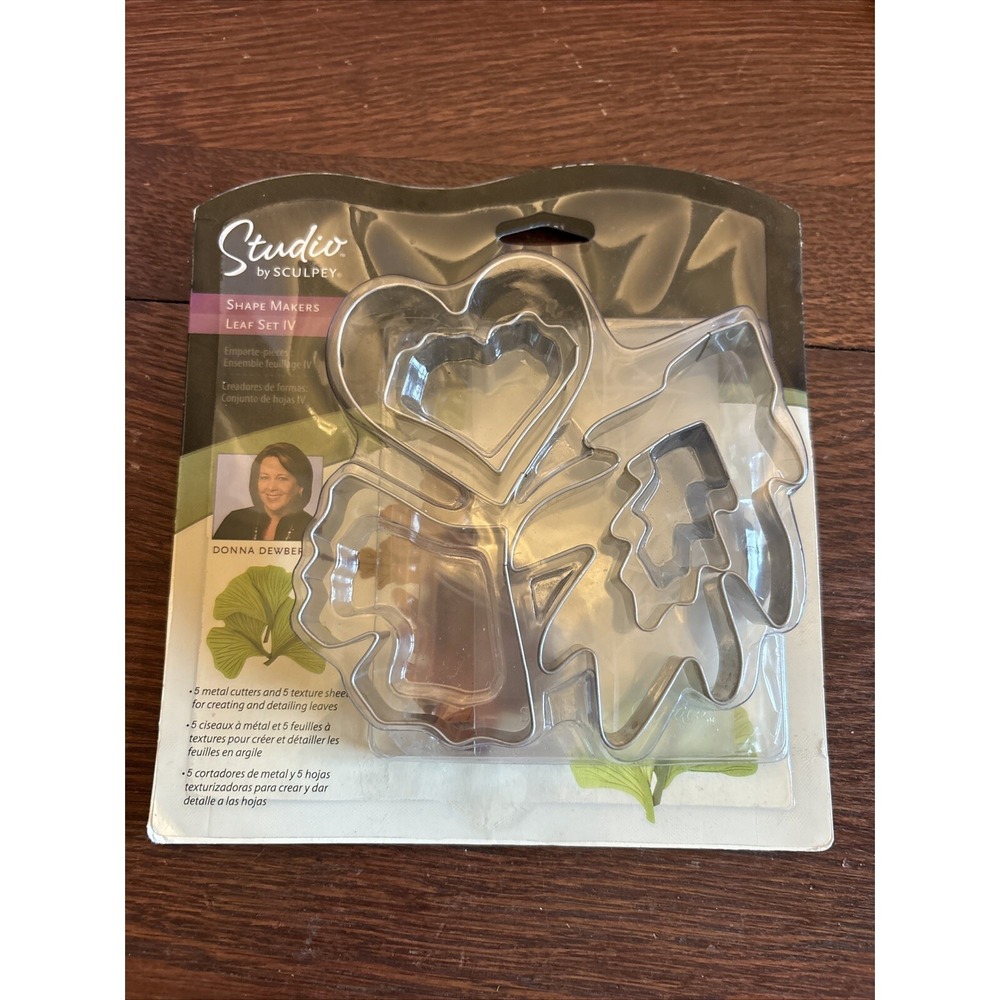 Studio By Sculpey Shape Makers Leaf Set IV Gingko Oak Heart Donna Dewberry New
